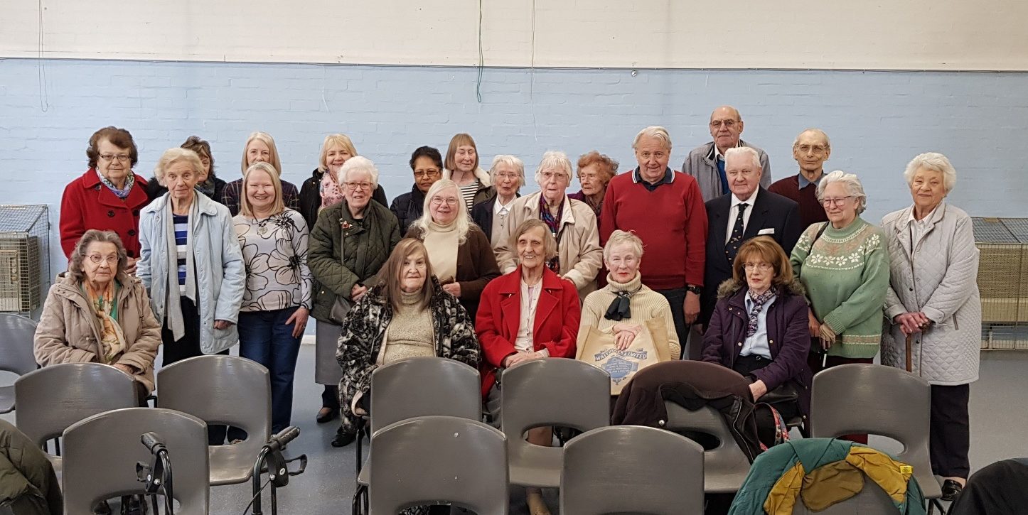 Civil Service Retirement Fellowship members at their April meeting at St Andrews Church Hall, Enfield