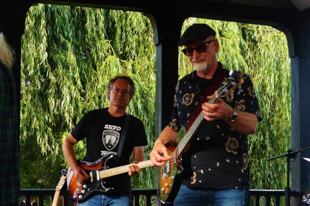 John Crowther and Dave Thomas from the Low Down Dogs performing in Broomfield Park in 2016