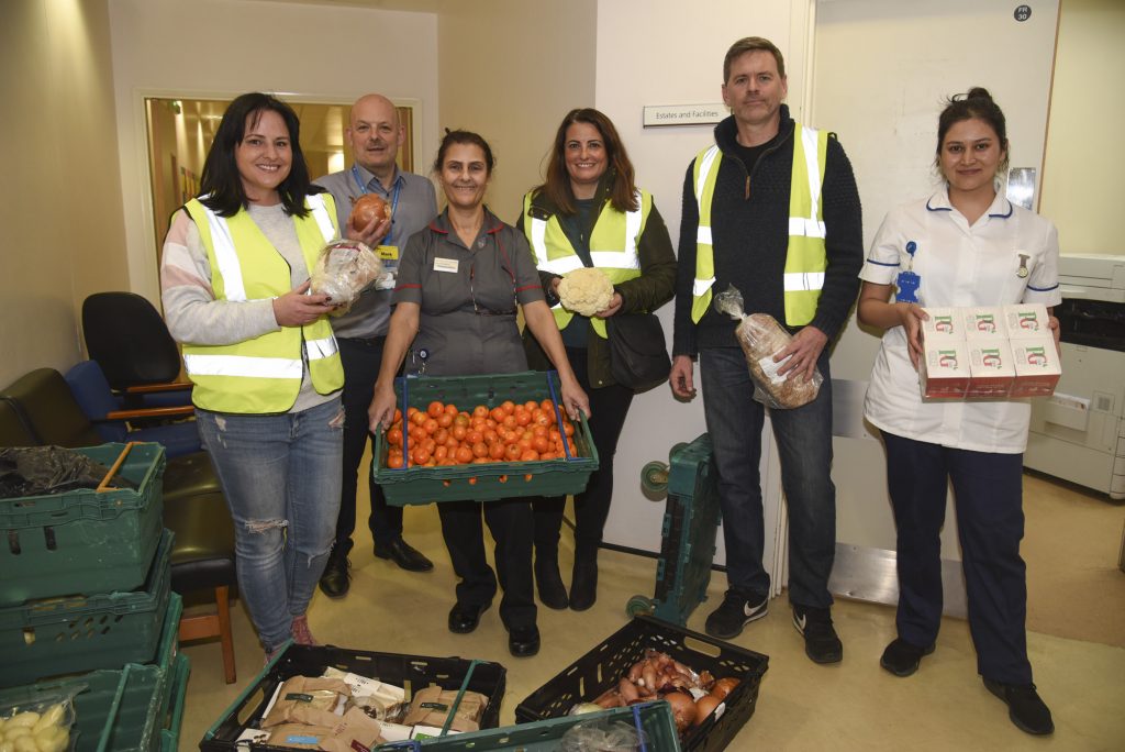 Food donations arrive at North Middlesex Hospital