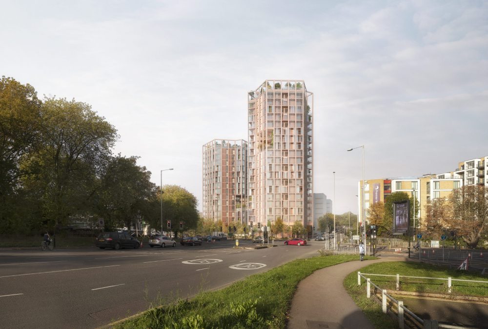 The vision for the new tower block in New Southgate (credit pH+)