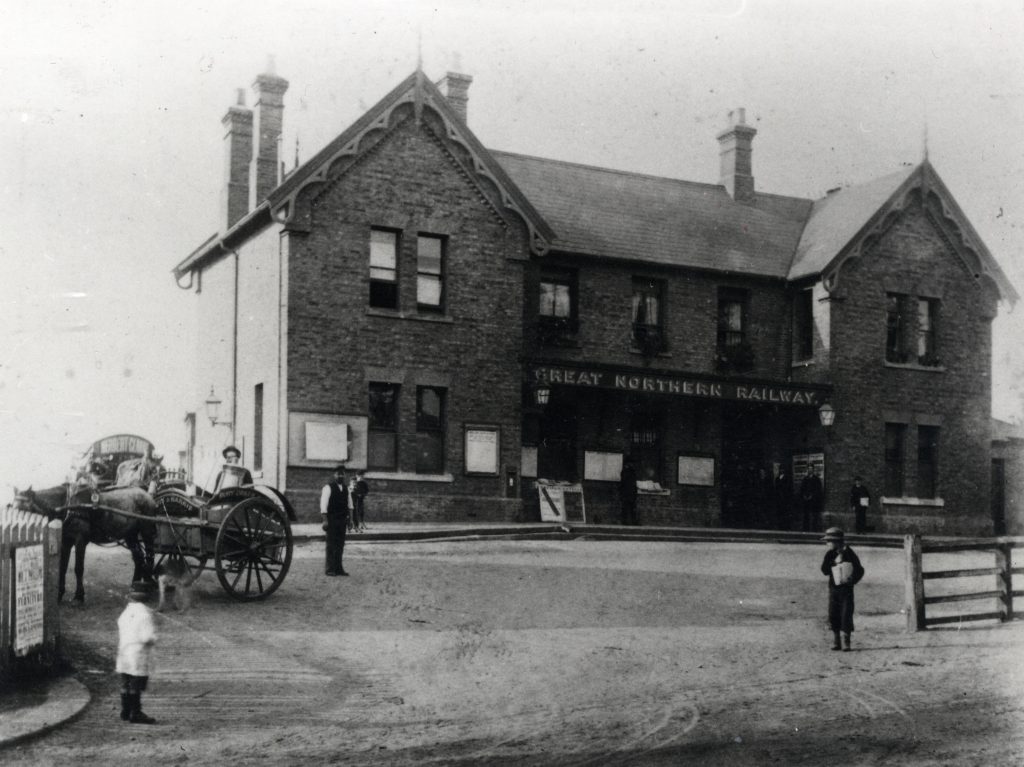 The original Great Northern Railway terminus station at Windmill Hill, Enfield, in 1898 (Enfield Local Studies Library and Archive)