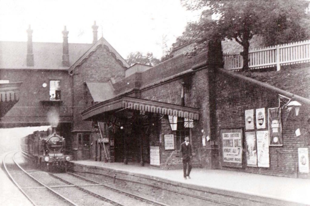 Winchmore Hill Station in 1886 (credit Enfield Local Studies Library and Archive)