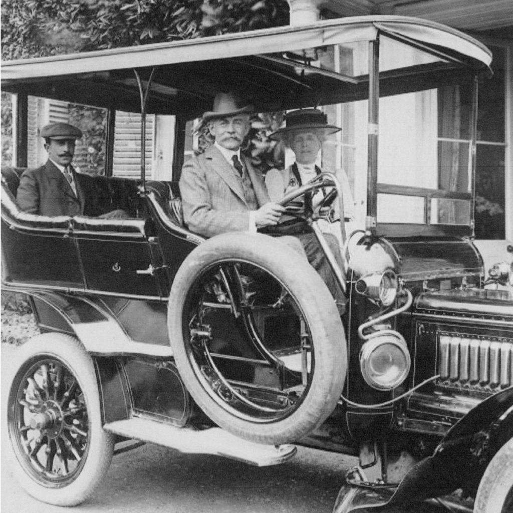 Sir Henry with wife Lady Florence at Forty Hall (credit Enfield Local Studies Library and Archives)