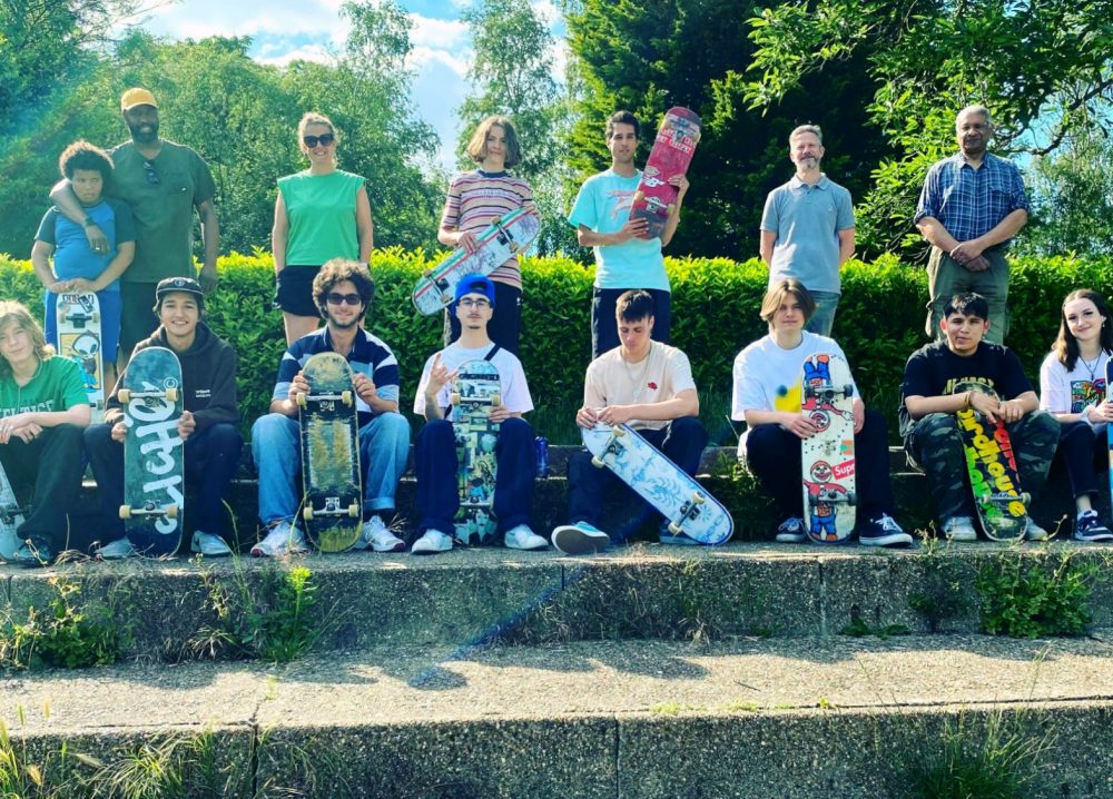 Members of Broomfield Park Skatepark Group in Palmers Green