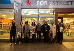 The Fore Street for All organising team outside Fore Street Library (credit Natalie G)