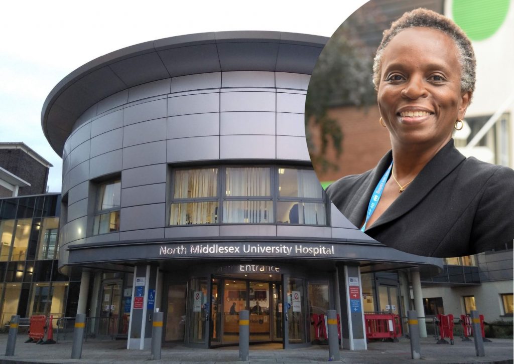 Dr Nnenna Osuji (inset) is the chief executive of North Middlesex University Hospital NHS Trust