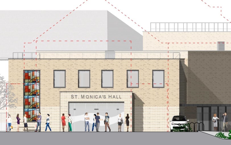 Plans for the new St Monica's Hall, which will replace Intimate Theatre