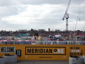 Construction underway at Meridian One, the first of the Meridian Water development sites