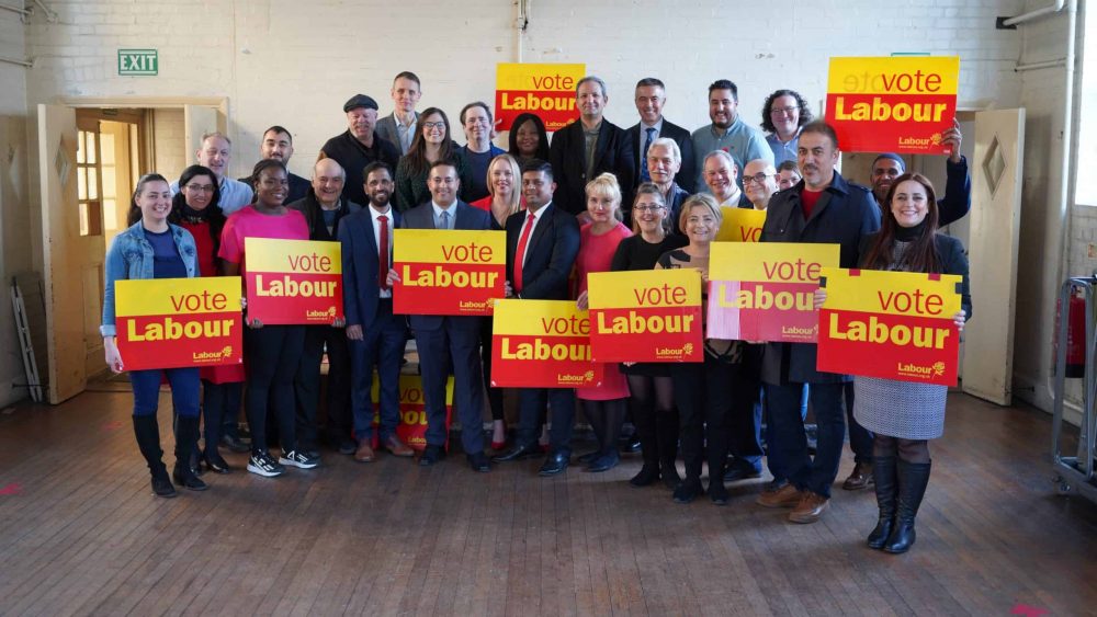 Labour councillors and candidates, including leader Nesil Caliskan (back row, fifth from left)