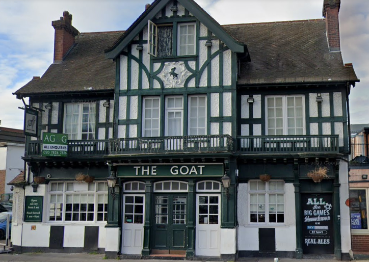 The Goat is in the heart of Ponders End (credit Google)