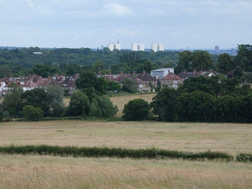 The view from Vicarage Farm, one of the Green Belt sites earmarked for thousands of new homes by Enfield Council