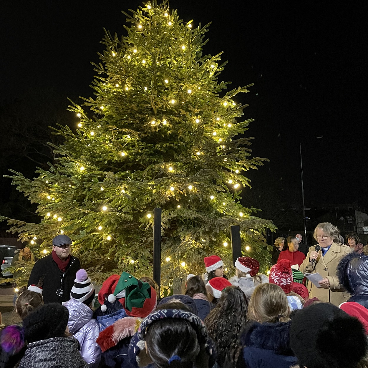 A Christmas tree lights switch-on is taking place as part of The Nightingale's 'Lights of Love' ceremony at Microsoft in Enfield Town on 7th December