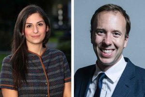 Nesil Caliskan (left) and Matt Hancock (right)