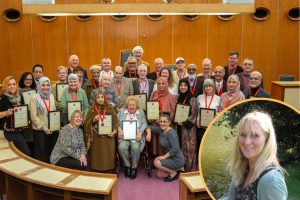 Winners of the 2023 Enfield Lifetime Achievement and Special Recognition Awards including Alison Winfield (inset) who died of cancer in October