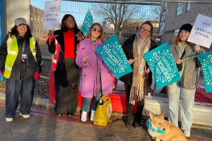 NEU teachers on the picket line in Enfield
