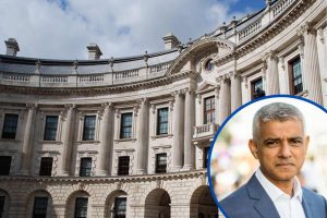 His Majesty's Treasury and (inset) Sadiq Khan