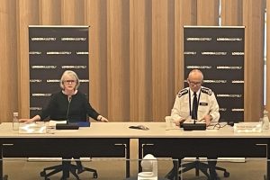 Baroness Casey (left) and Met Police commissioner Mark Rowley (right) take questions from the London Assembly's police and crime committee (credit Noah Vickers/Local Democracy Reporting Service)