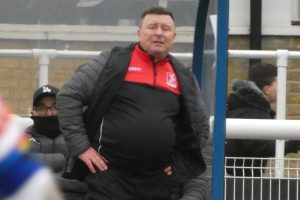 Andy Leese in the dugout at QE2 Stadium