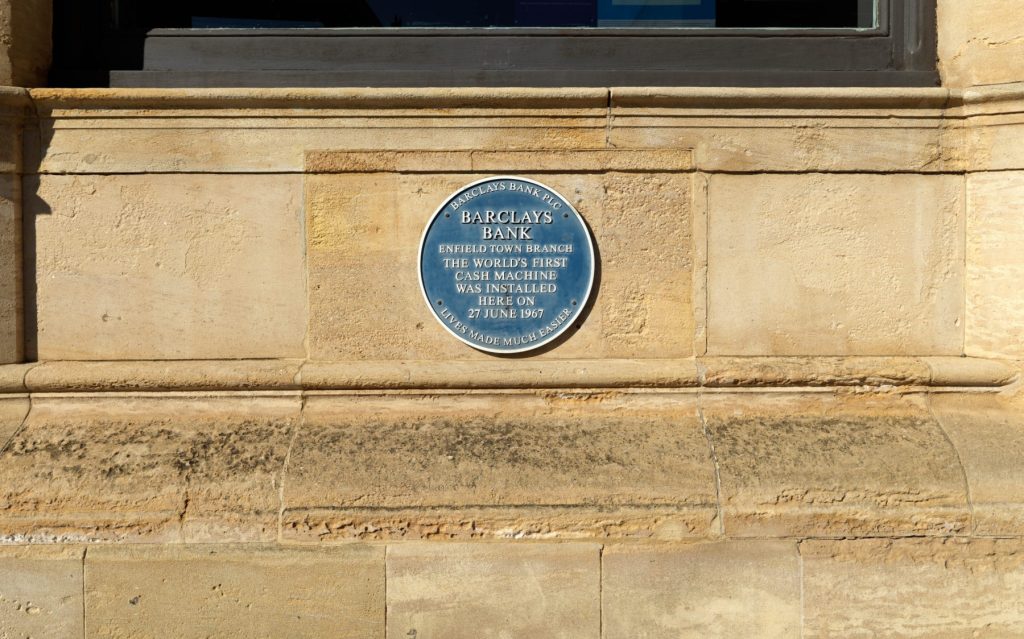 Barclays Bank blue plaque (credit Historic England)