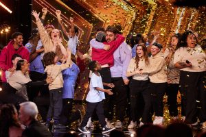 Chickenshed performers celebrate their 'golden buzzer' moment on Britain's Got Talent (credit ITV)