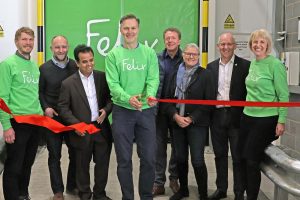 Actor David Morrissey cuts the ribbon in The Felix Project's expanded Enfield depot