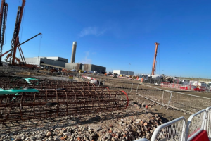 Construction at the incinerator site near Chingford (credit: NLWA)