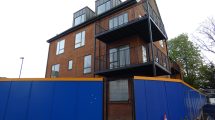 The new block of flats in Linwood Crescent