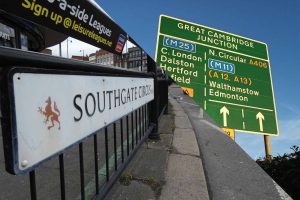 The new route will link Southgate Circus (left) and Great Cambridge Junction (right)