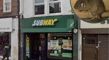 The Subway branch in Enfield Town and (inset) a mouse found inside (credit Google/Enfield Council)