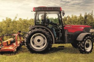 Tractor on a vineyard
