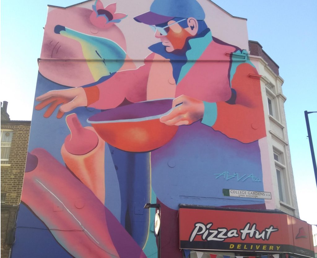 Existing street art in Angel Edmonton