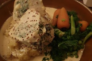 Pan-seared stuffed chicken breast (credit Neil Littman)