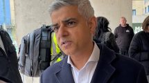 Sadiq Khan speaks to reporters at a London construction site (credit LDRS)