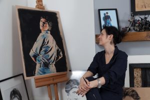 Sara Captain in her studio