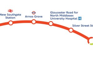TfL map showing where the 'Superloop' service will stop in Enfield