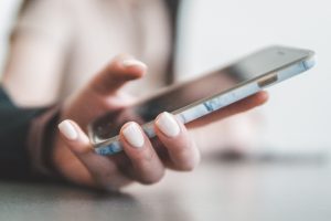 Woman holding a phone