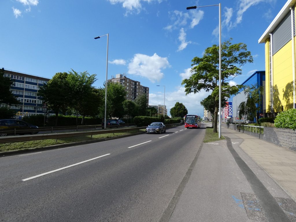 The A10 close to the Lincoln Road junction