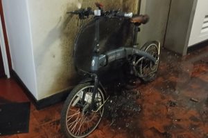 Aftermath of an e-bike blaze (credit LFB)