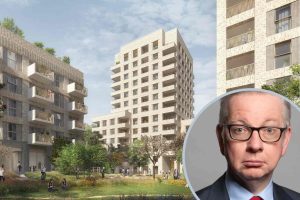 The Cockfosters Station plans and (inset) Michael Gove