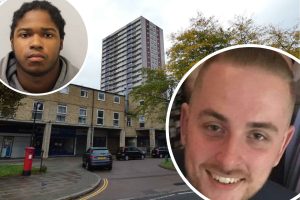 Sherome Williams (inset, left) is the third man convicted of murdering Russell Jones (inset, right) in South Street in 2018