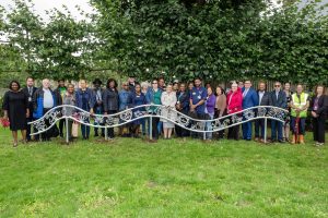 The official opening of the Covid-19 memorial in Edmonton Green