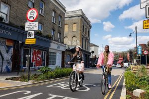 Two cyclists on Cycleway 48