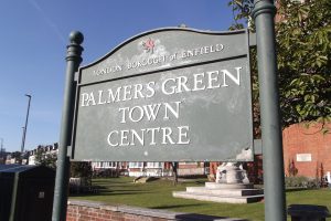 'Palmers Green Town Centre' sign