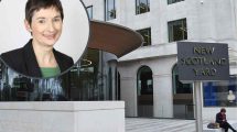 New Scotland Yard and (inset) Caroline Pidgeon