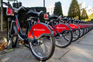Santander cycle hire scheme (credit TfL)