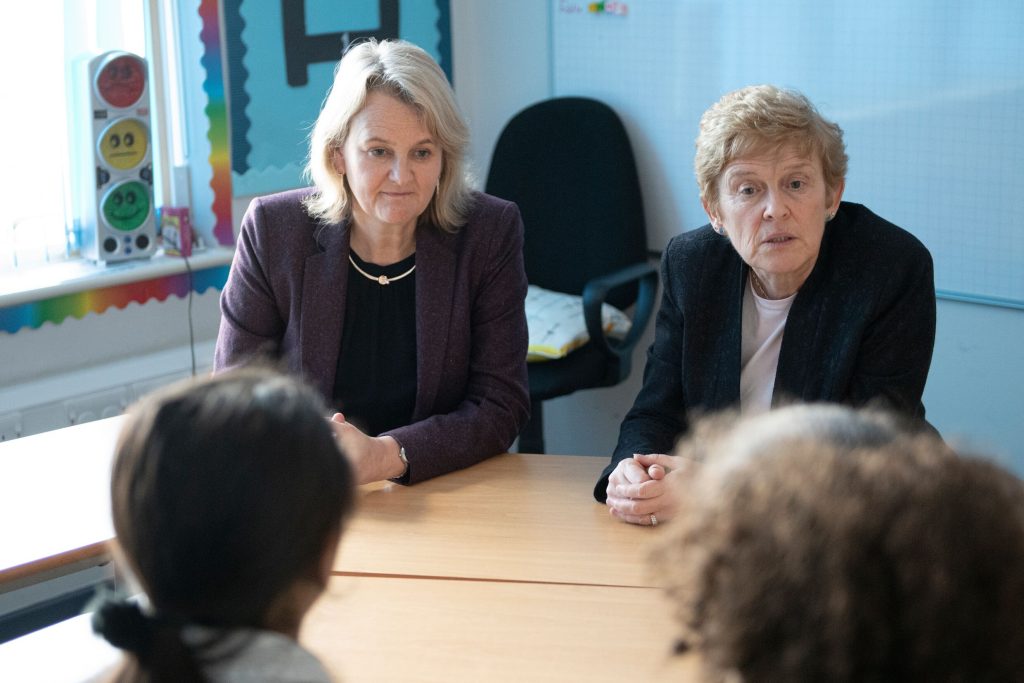 Maureen McKenna (right), pictured with Violence Reduction Unit director Lib Peck (left). Credit: Greater London Authority