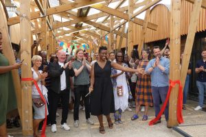 Chinelo Anyanwu cuts the ribbon on Angel Yard