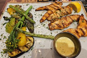 Chicken with grilled vegetables