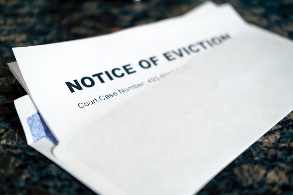 Eviction notice (credit Allan Vega via Unsplash)