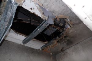 The aftermath of the blaze